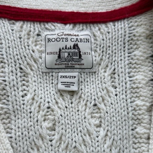 Roots Cream Cable Knit Cardigan - Picture 3 of 4